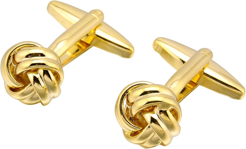 Jonwo Knot Cufflinks in Gift Box Cuff Links for Men Lady Daily Wear Business Wedding Party Tuxedo Shirt Birthday Gift - Image 5